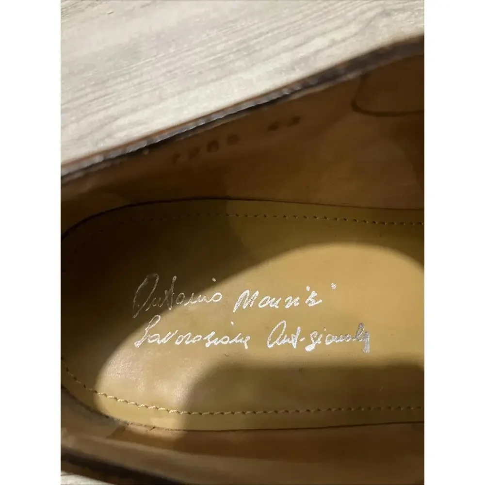 ANTONIO MAURIZI MENS DRESS OXFORD BROGUE SHOES SIZE IT43/US10 MADE IN ITALY